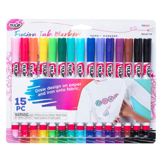 Tulip&#xAE; Fusion Ink Bullet Tip Fabric Markers 